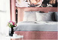 розовый цвет в интерьере спальни