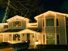 подсветка коттеджа