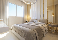 Бежевый цвет в спальне